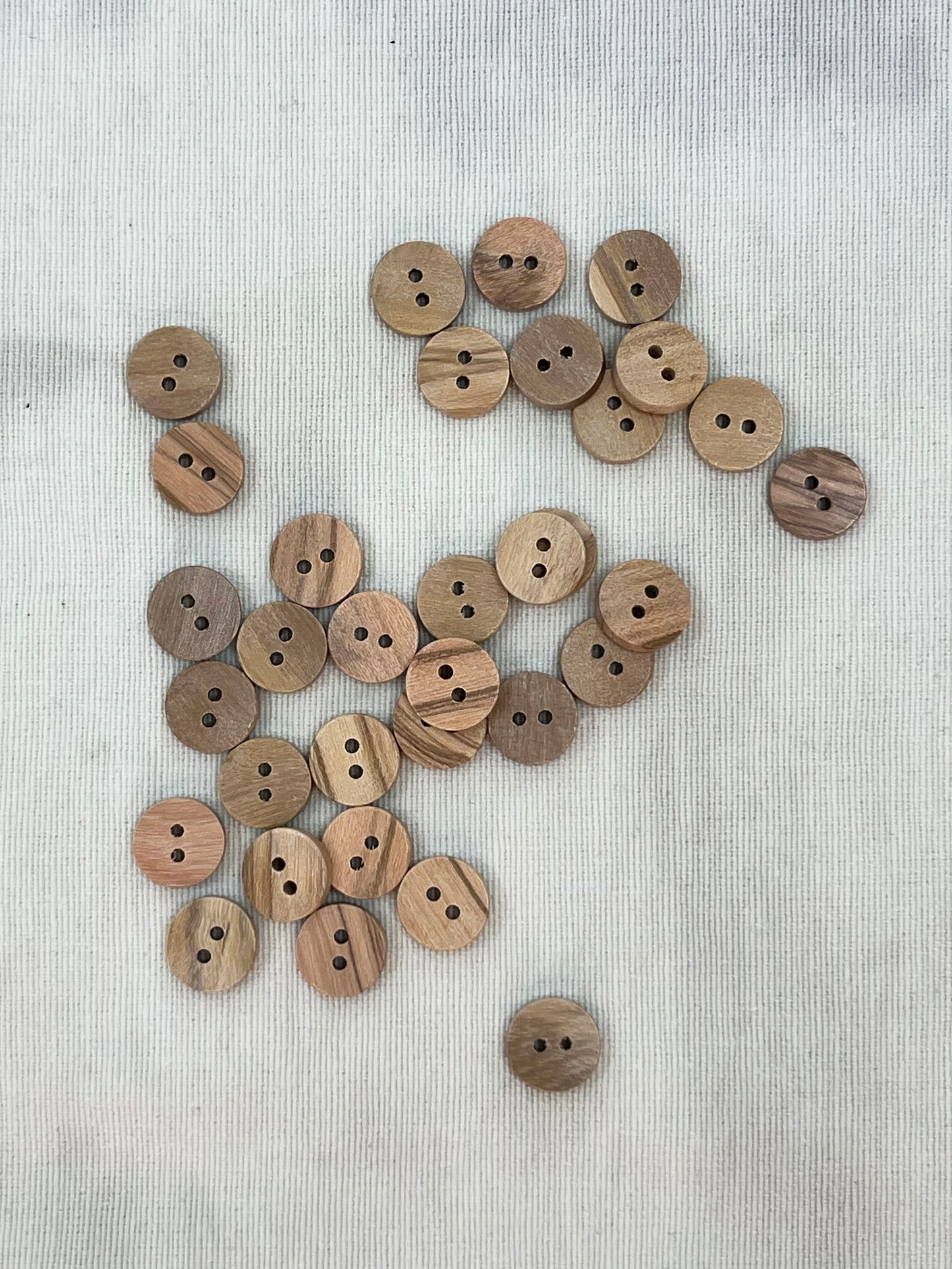 12 mm - Ólífuviður - 2 göt