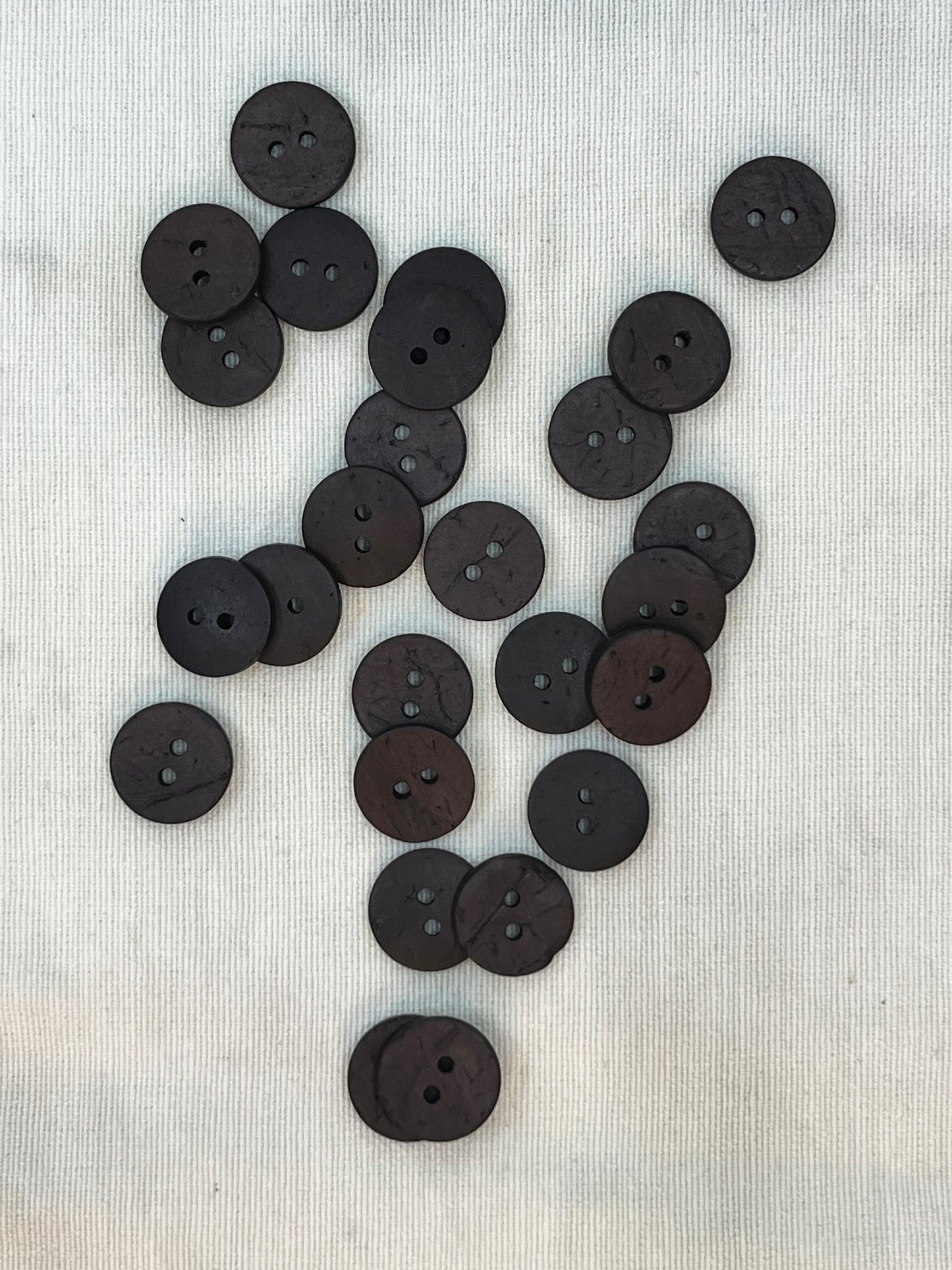 15 mm - kókoshneta - 2 göt