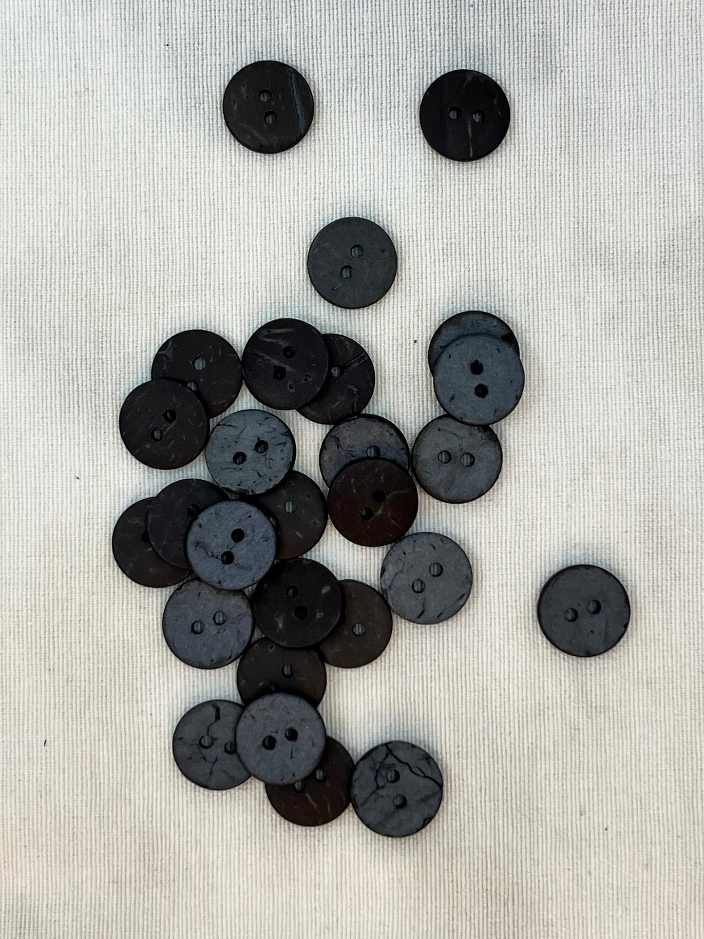 15 mm - kókoshneta - 2 göt