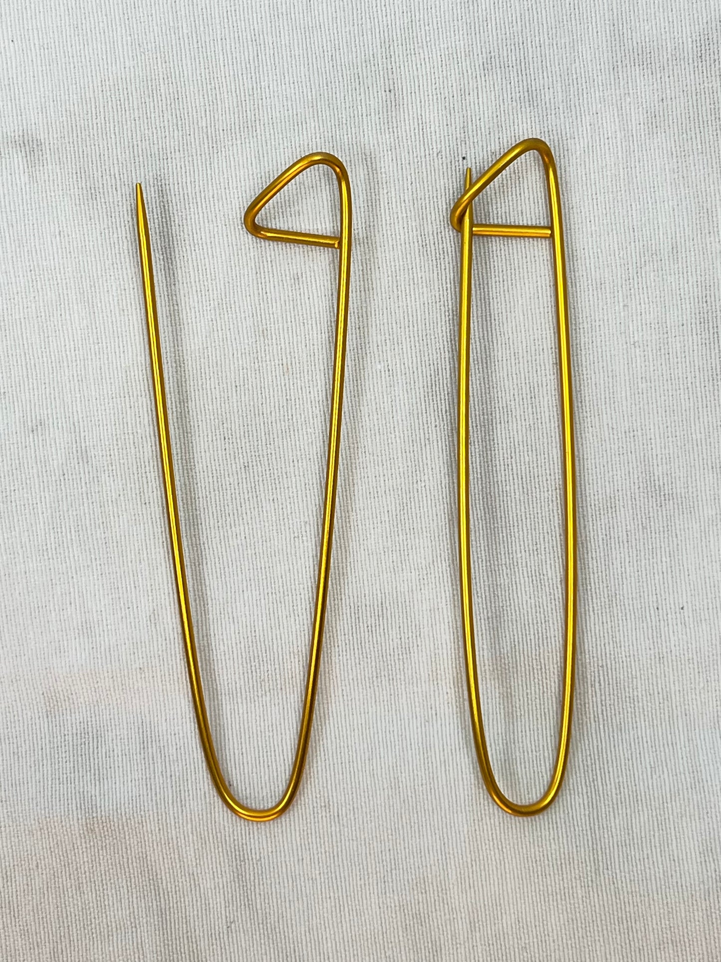 Gylltar prjónanælur 11,5 cm