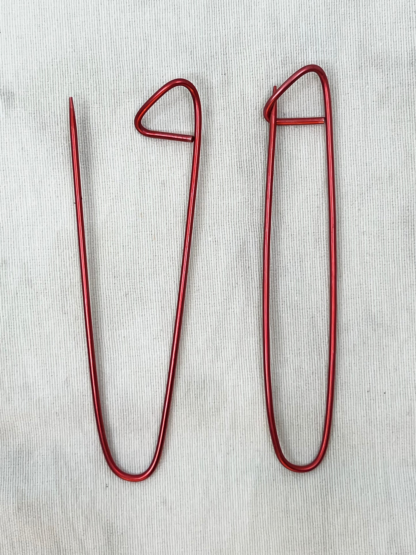 Rauðar prjónanælur 11,5 cm