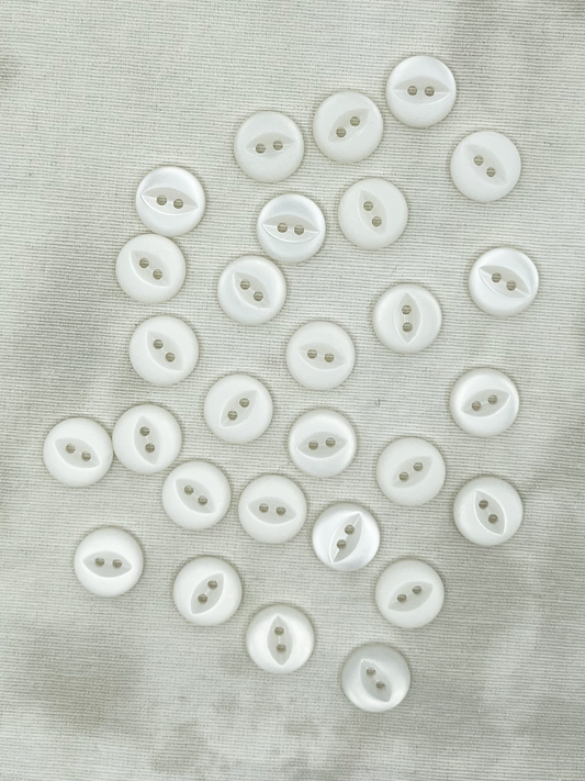 15 mm - Plasttölur - 2 göt