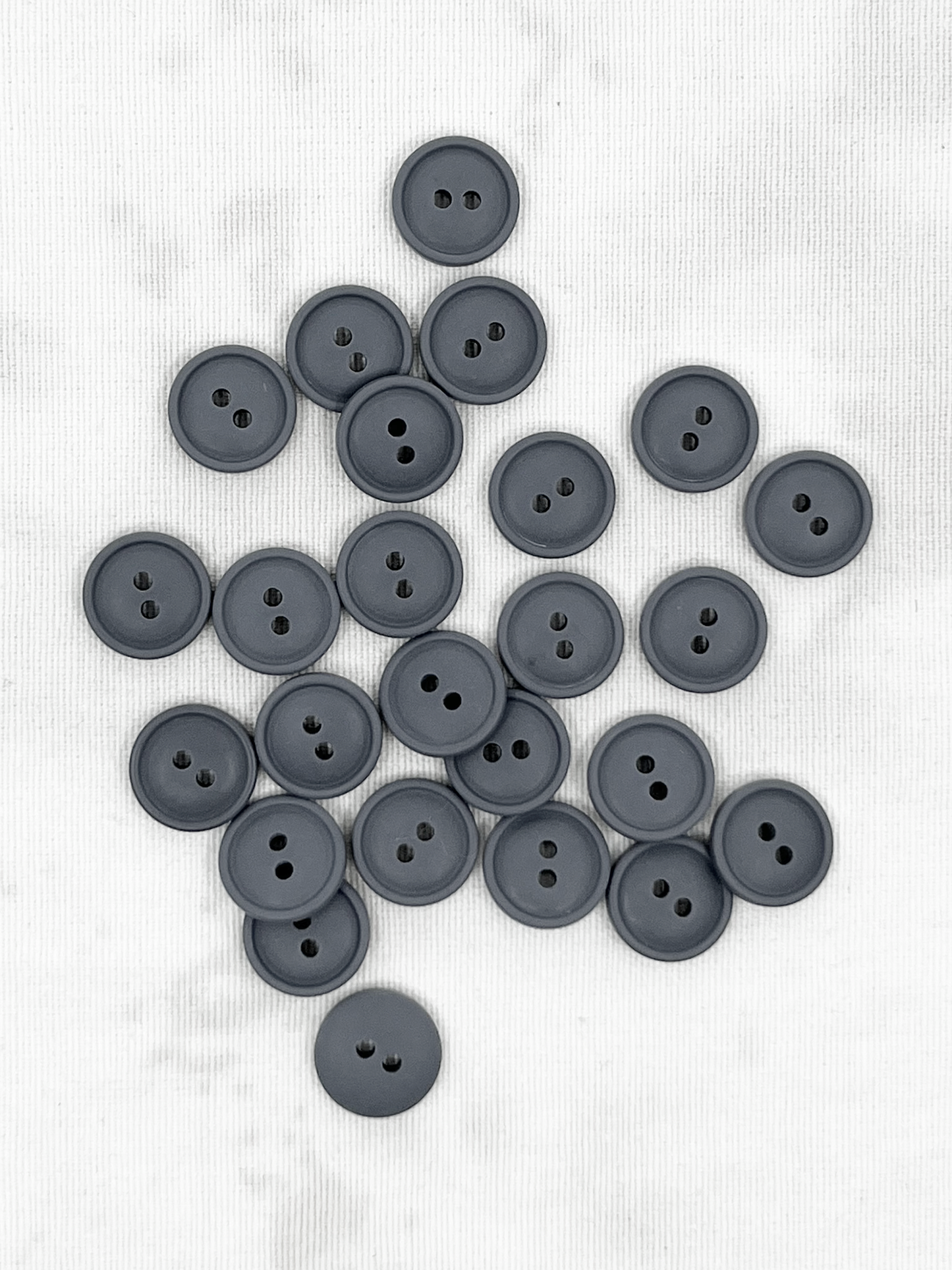 15 mm - Plasttölur - 2 göt